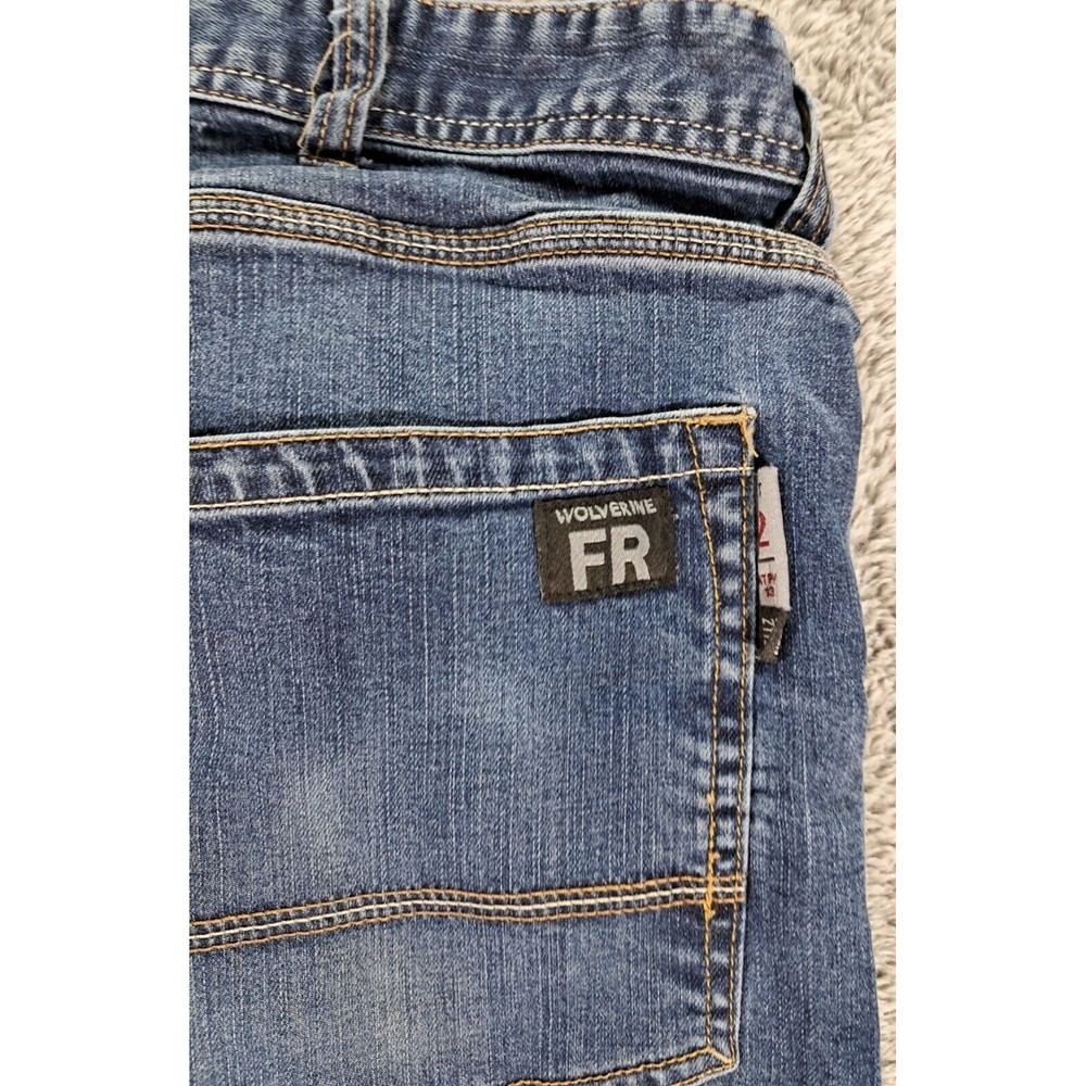 Wolverine Jeans Mens Sz 32x32 Blue Denim Flame Resistant FR Straight Workwear - Picture 11 of 14